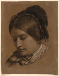 Tegning, Kunstnerens kone Sophie, 1853