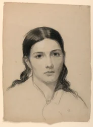 Tegning, Kunstnerens kone Sophie, 1853