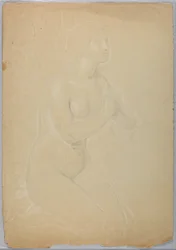 Kvinnelig naken, studie for "A Magdalen"