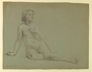 Kvinnelig naken, studie for "Mercy