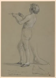 Studie av Boy Holding a Salver for "The Republican Court" (Lady Washingtons mottaksdag)