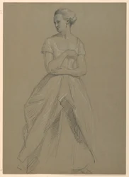 Studie av fru Bingham for "The Republican Court" (Lady Washingtons mottaksdag)