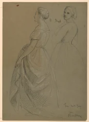 Studie av Mrs. Jay for "The Republican Court" (Lady Washingtons mottaksdag)