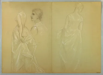 Studie av fru Winthrop for "Lady Washingtons mottaksdag"