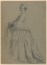 Studie av Sophia Chew for "The Republican Court" (Lady Washingtons mottaksdag)