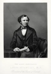 The Right Honorable Edward Henry Stanley, 15th Earl of Derby, britisk statsmann, c1880.
