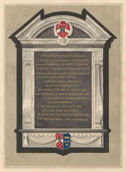 Minnesmerke over George, jarl av Berkeley fra Cranford Church
