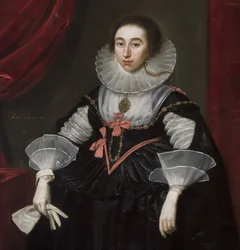 Detalj av portrett av Elizabeth Cavendish, 1624