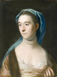 Portrett av fru Joseph Henshaw (Sarah Henshaw, 1736?1822), ca. 1770 (pastell på papir, montert på lin)