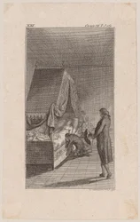 Clarisse, døende i himmelsengen