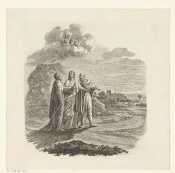 Kleopas og Peter møter Kristus på vei til Emmaus