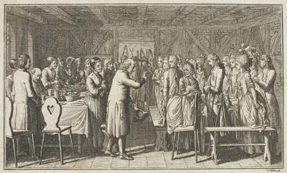 Illustrasjon til Paul Erdmans Fest Wandsbecher «Budbringer fra M. Claudius», fjerde del
