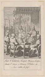 Karl V gir kurfyrst Moritz av Sachsen len, blad 3 fra serien «Eldre, middelalderlig og nyere historie»