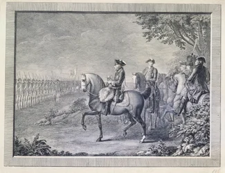 Kong Fredrik II ved vaktparaden i Potsdam