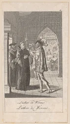 Luther i Worms, blad 11 fra serien «Oldtidens, middelalderens og nyere tids historie»