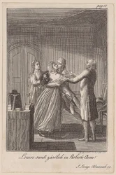 Robert og Louise omfavner hverandre