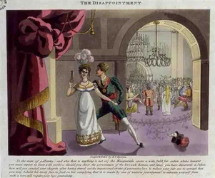 The Disappointment, etset av kunstneren, ca. 1820-tallet (farget etsning)