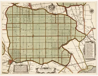 Beemsterlants Caerte, historisk kart over Beemster, Nederland