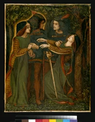 How They Met Themselves, ca. 185060 (gouache) (se også 63160)
