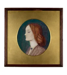 Portrett av Elizabeth Siddal vendt mot venstre