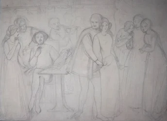 Studie for Benedick og Beatrice