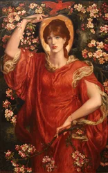 Une vision de Fiammetta - A Vision of Fiammetta, av Rossetti, Dante Gabriel (1828-1882). Olje på lerret