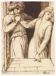 Hamlet og Ofelia - Komposisjonsstudie