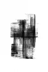 Abstrakt kunst med kraftige penselstrøk