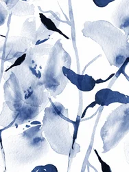 Akvarell: Indigo-blomster