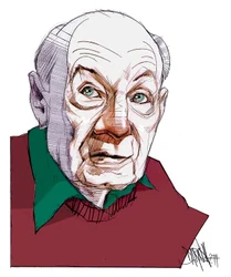 Gustave Thibon, 2014 (digital fargeblyanttegning)