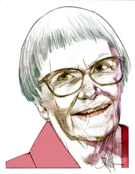 Harper Lee, 2022 (digital fargeblyanttegning)