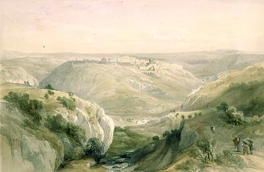 Jerusalem fra sør, 12. april 1839, plate 10 fra bind I av 
