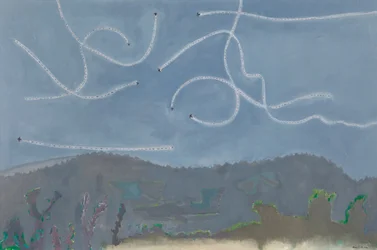 Martins Flying at Dusk, Catus, ca. 1995-96 (olje på lerret)
