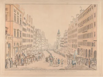 Utsikt over High Street i Edinburgh og kommissæren