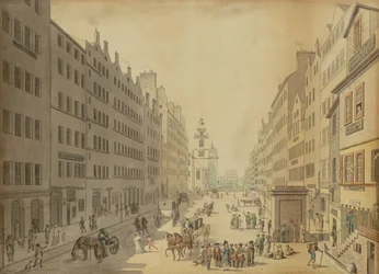 Utsikt over High Street i Edinburgh fra øst, 1793
