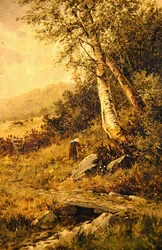 Landskap (olje på lerret)