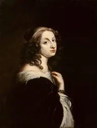 Christina, dronning av Sverige, ca. 1650 (olje på kobber)