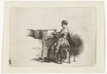 Jente ved pianoet