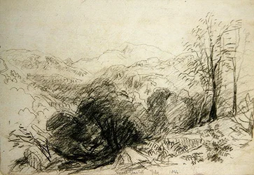 Moel Siabod (kritt på papir)