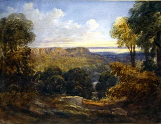 Utsikt over Bristol Channel, ca. 1828 (akvarell på papir)