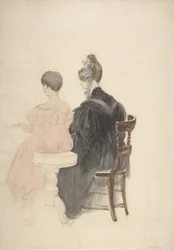 En pianoleksjon, 1800-1859.
