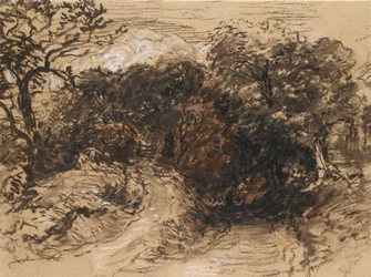 En hul Lane nær Harborne, Derbyshire, 1800-tallet