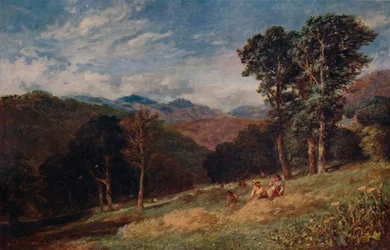 Høyproduksjon, nær Conway, c1852
