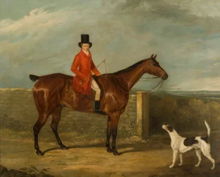 John Hall Kent i jaktantrekk Sittende på en hest, 1825