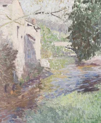 Old Brewery, Sennybridge (olje på lerret)