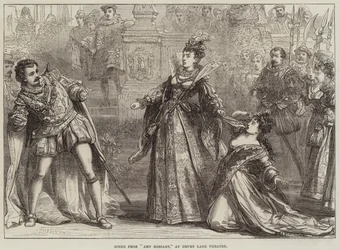 Scene fra Amy Robsart, på Drury Lane Theatre