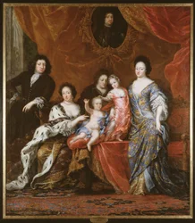 Hedvig Eleonora (1636-1715), prinsesse av Holstein-Gottorp, Sveriges dronning, med sin familie, 1683