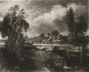En sluse på Stour, Suffolk