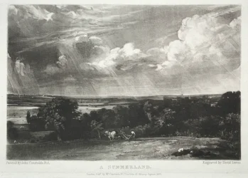 Ulike landskapsfag, karakteristisk for engelsk natur ... Et sommerland, 1831.