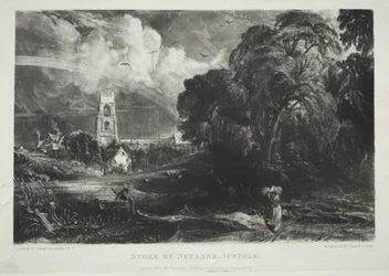 Ulike landskapsfag, karakteristisk for engelsk natur...Stoke av Nayland, Suffolk, 1830.